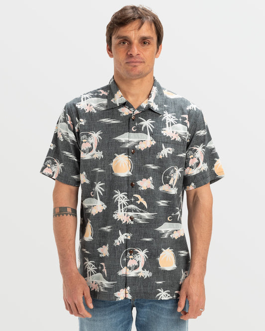 DNA Destination Island Short Sleeve Shirt - Black | Quick SilverDeals