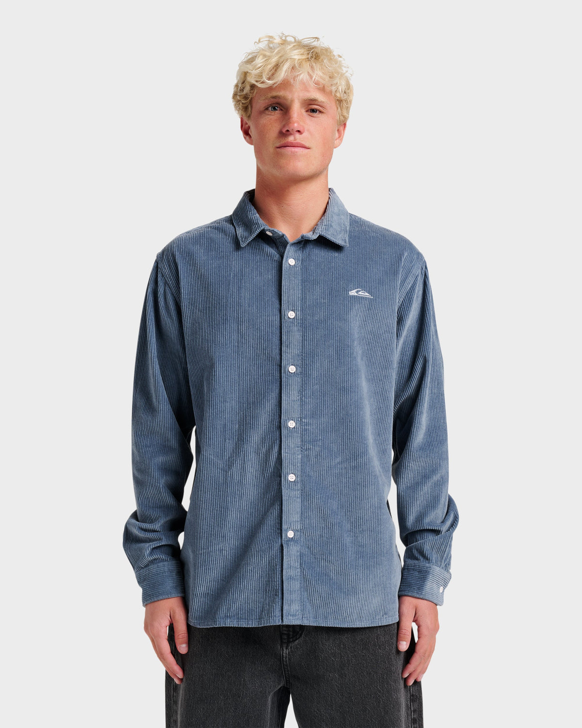 Cord Long Sleeve Shirt - China Blue | Quick SilverClassic