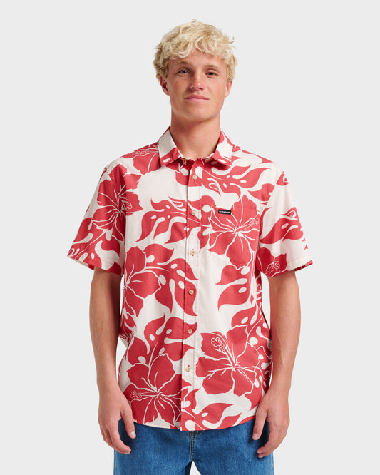 Oceanview Classic Short Sleeve Shirt - Mineral Red | Quick SilverEveryday