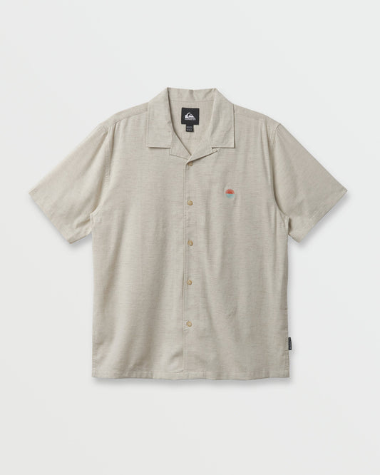 Flecky Island Short Sleeve Shirt - Silver Birch | Quick SilverHot Sale