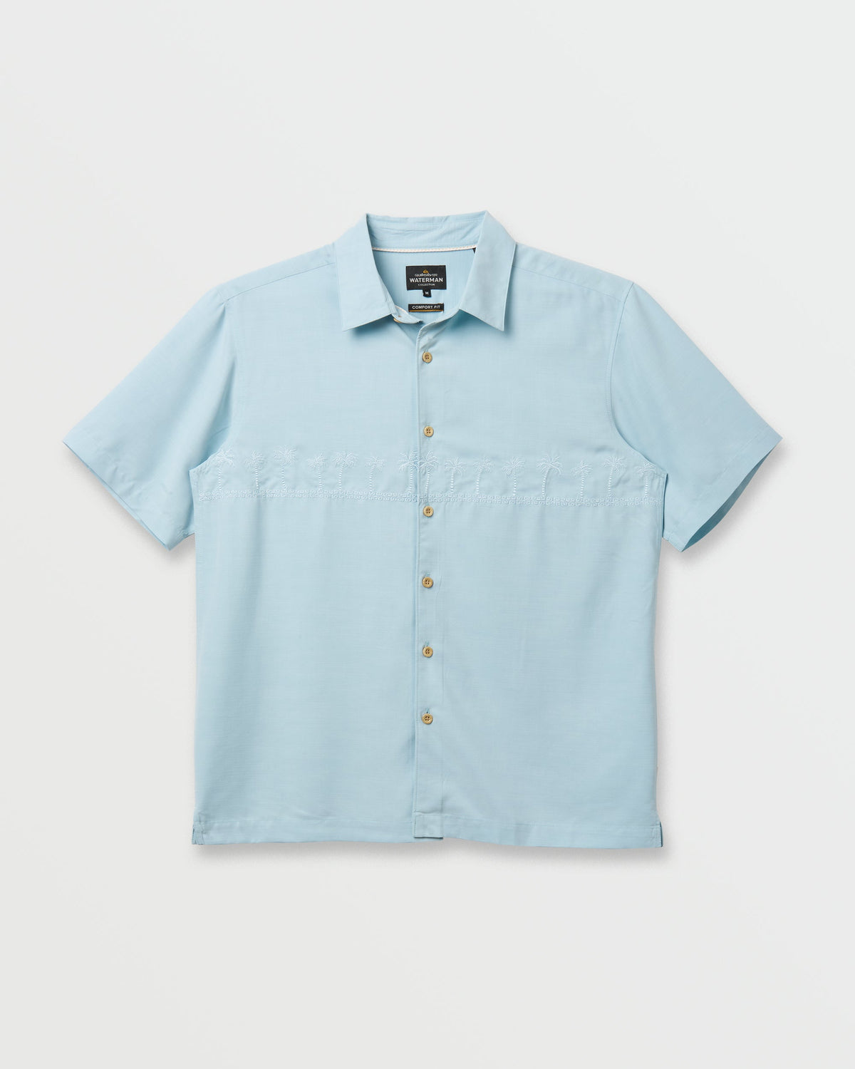 Waterman Tahiti Palms Premium Anti-Wrinkle Shirt - Sterling Blue | Quick SilverValue