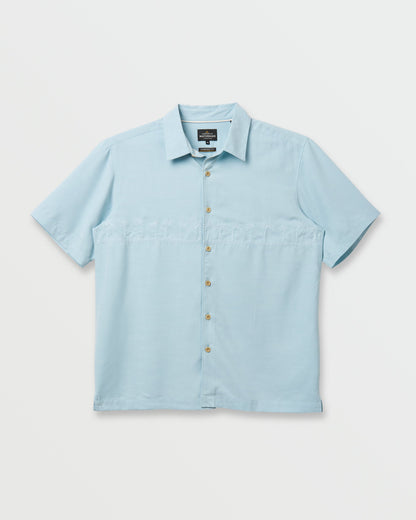 Waterman Tahiti Palms Premium Anti-Wrinkle Shirt - Sterling Blue | Quick SilverValue