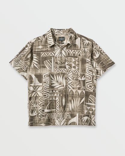 Waterman Talk Story Short Sleeve Shirt - Moonbeam | Quick SilverTrending