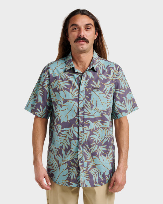 Palm Trip Classic Short Sleeve Shirt - Graystone | Quick SilverDiscount