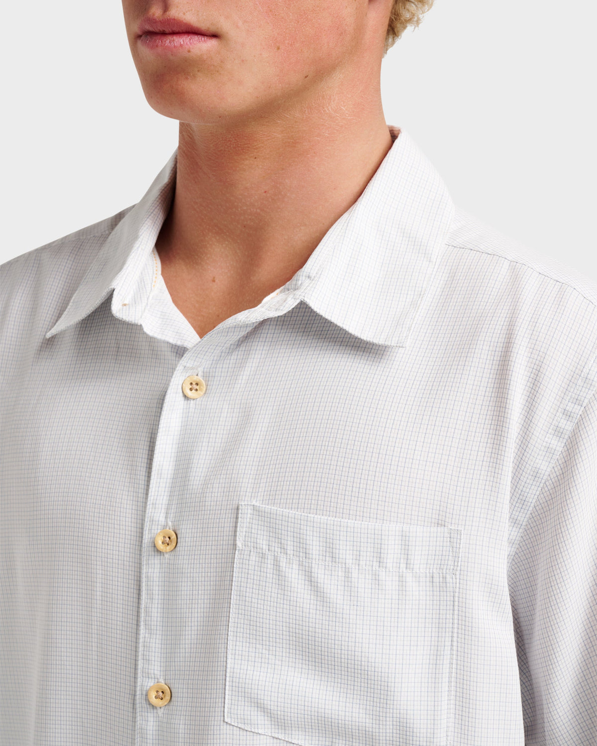 Waterman Check Out Shirt - White | Quick SilverSmart Buy
