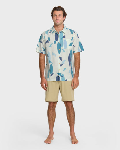 Waterman Boardo Shirt - Sea Blue | Quick SilverDiscount