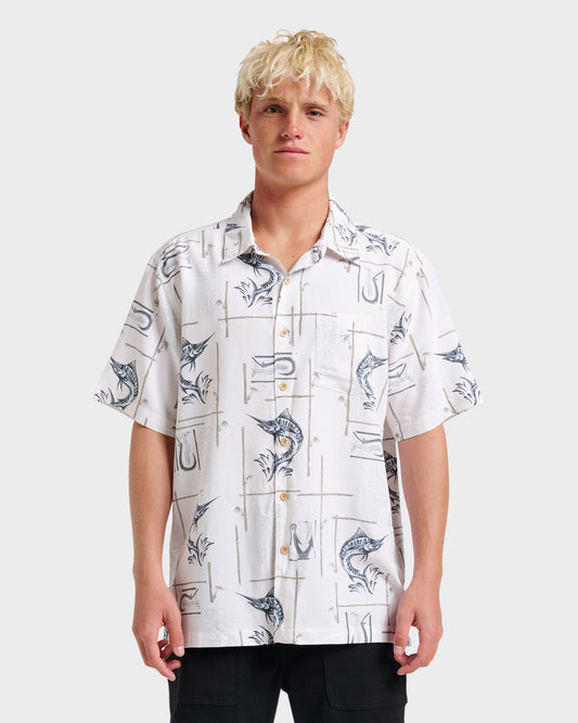 Waterman Big Day Short Sleeve Shirt - White | Quick SilverPremium