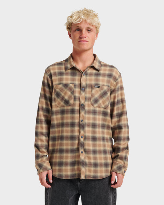 Terrace Stretch Flannel Shirt - Almond | Quick SilverSignature