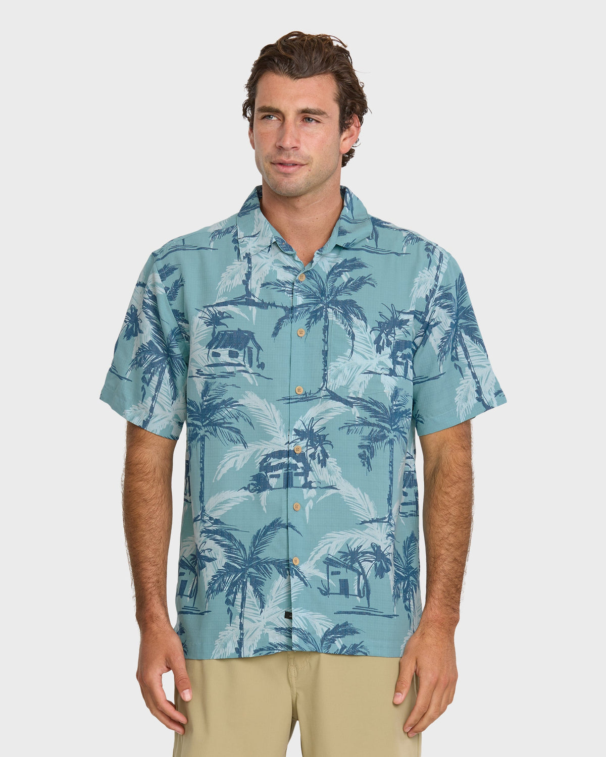 Waterman Off The Grid Shirt - Aqua | Quick SilverQuality