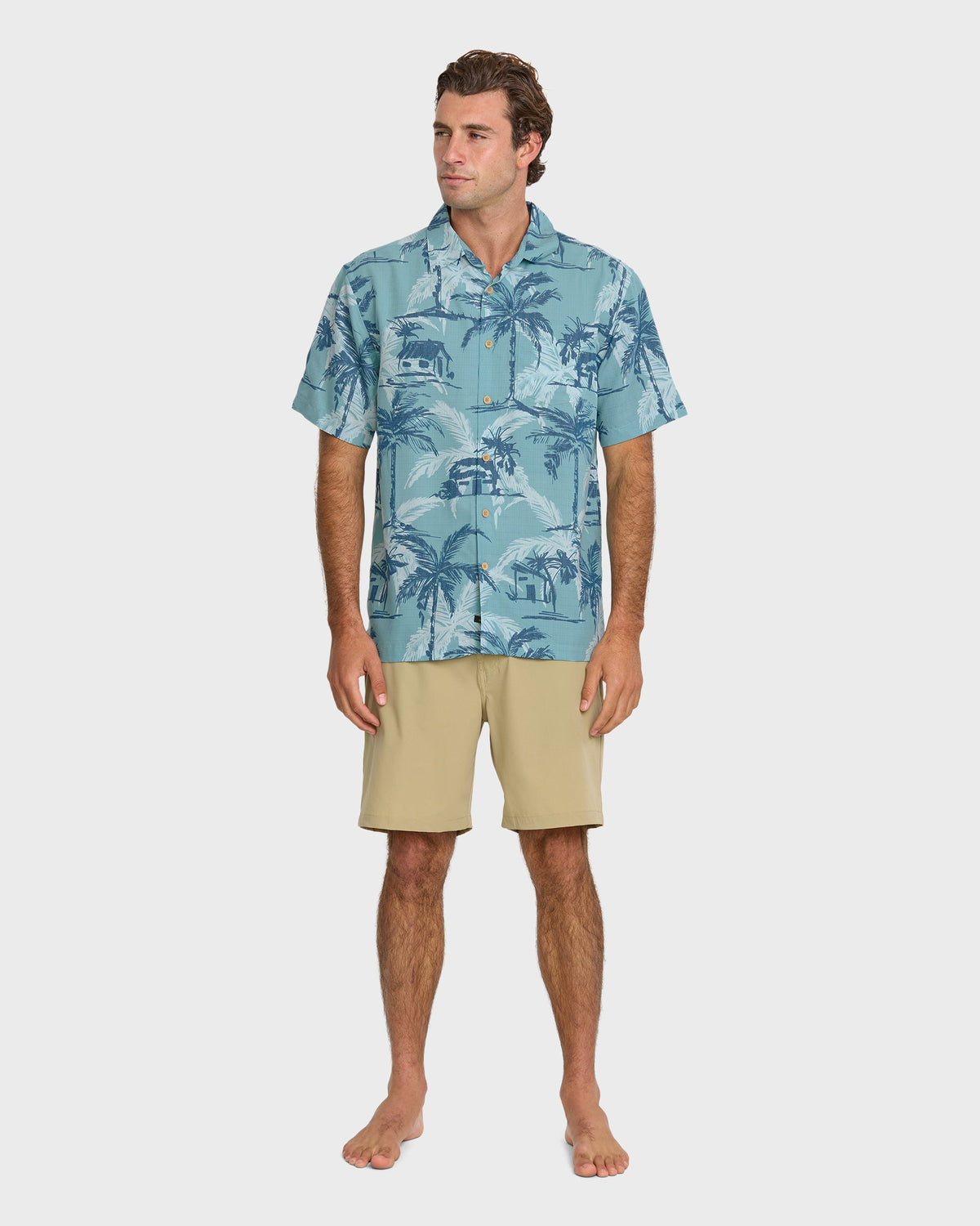 Waterman Off The Grid Shirt - Aqua | Quick SilverQuality