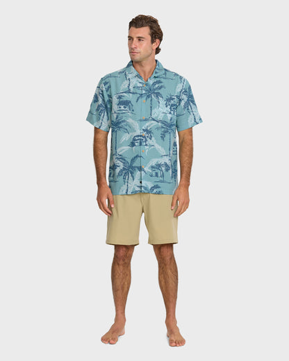 Waterman Off The Grid Shirt - Aqua | Quick SilverQuality