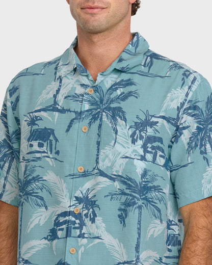 Waterman Off The Grid Shirt - Aqua | Quick SilverQuality
