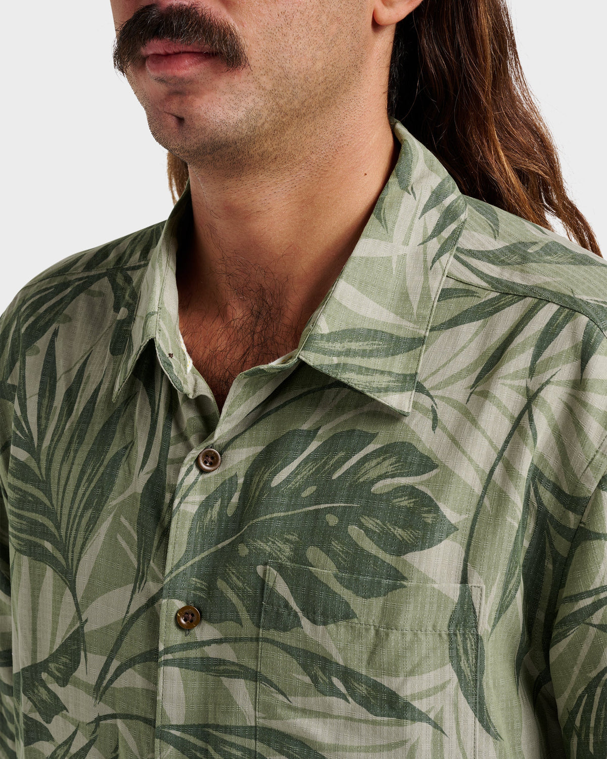 Waterman Botanical Short Sleeve Shirt - Dark Green | Quick SilverValue