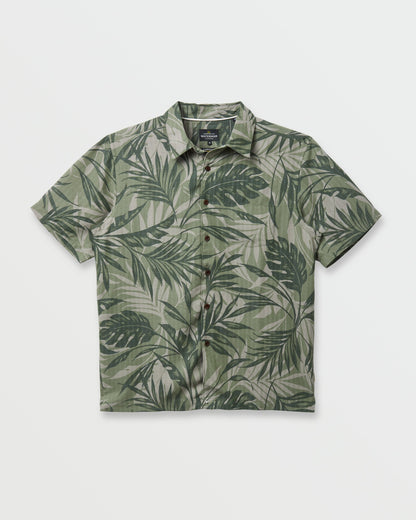 Waterman Botanical Short Sleeve Shirt - Dark Green | Quick SilverValue