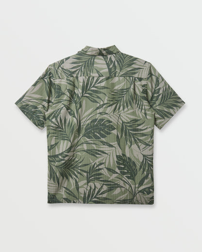 Waterman Botanical Short Sleeve Shirt - Dark Green | Quick SilverValue
