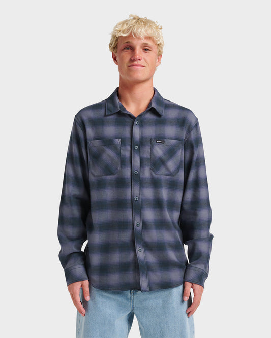 Terrace Stretch Flannel Shirt - Phantom | Quick SilverSmart Buy