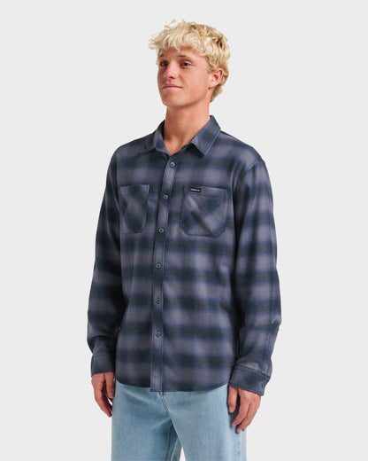 Terrace Stretch Flannel Shirt - Phantom | Quick SilverSmart Buy