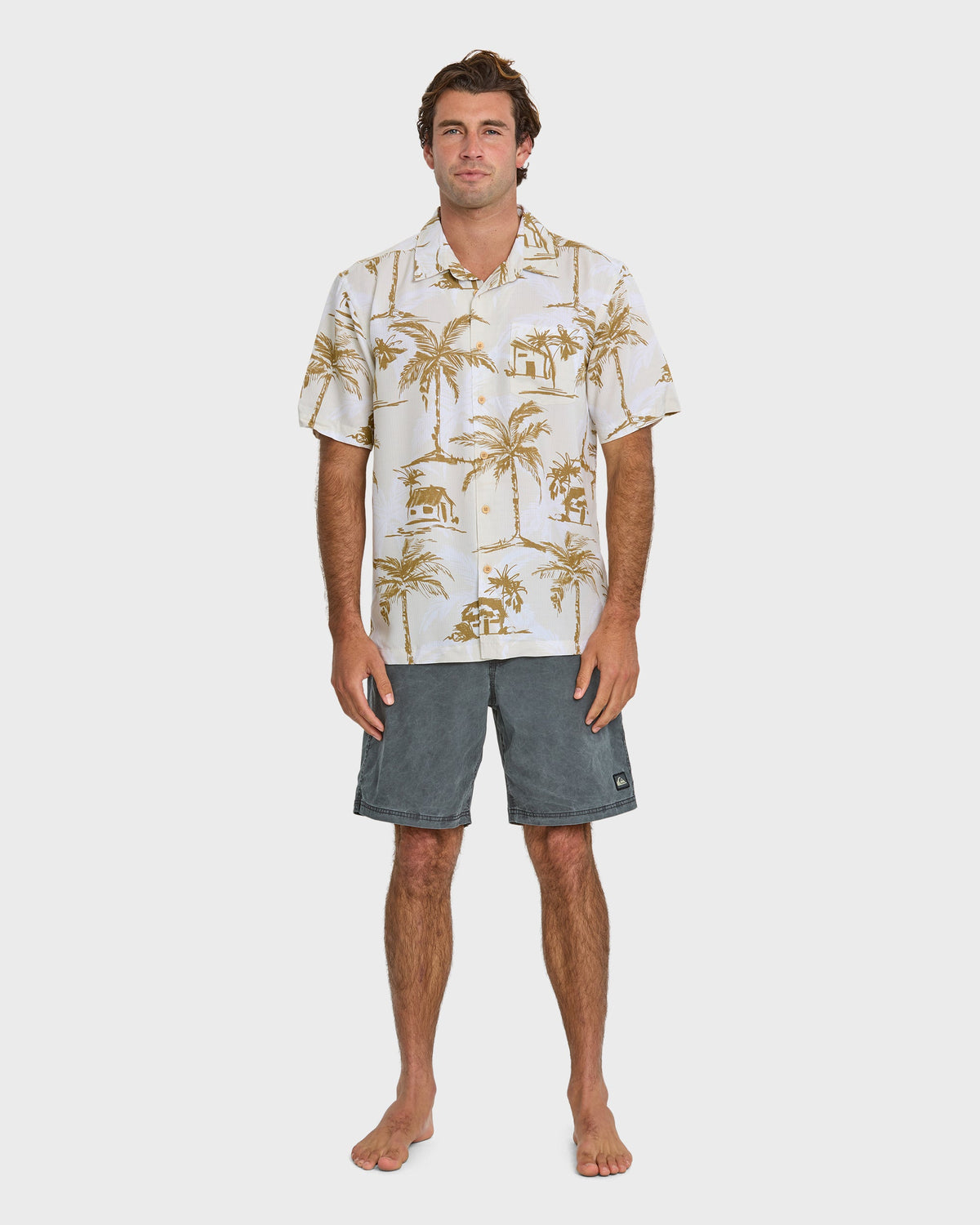Waterman Off The Grid Shirt - Bone White | Quick SilverSignature