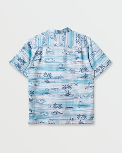 Waterman Island Daze Short Sleeve Shirt - Aqua Sea | Quick SilverExclusive