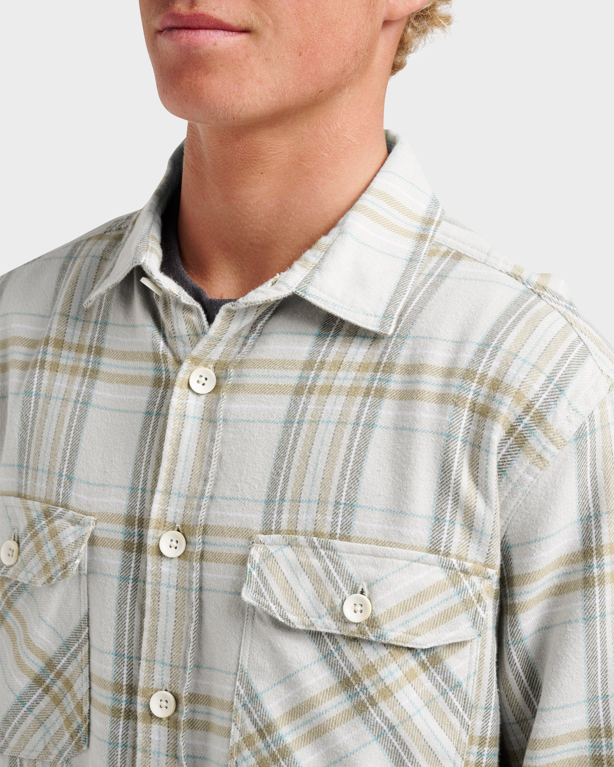 Waterman Bodie Flannel Shirt - Moonbeam | Quick SilverCustomer Favorite
