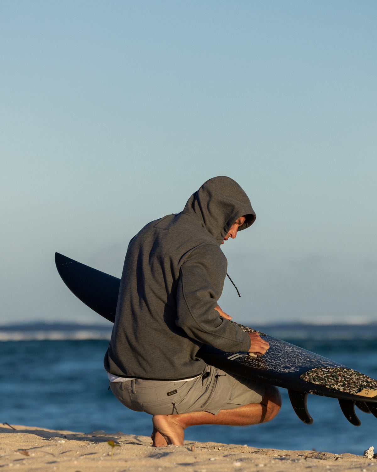 Waterman Departure Zip Sweatshirt - Phantom Heather | Quick SilverSpecial Offer