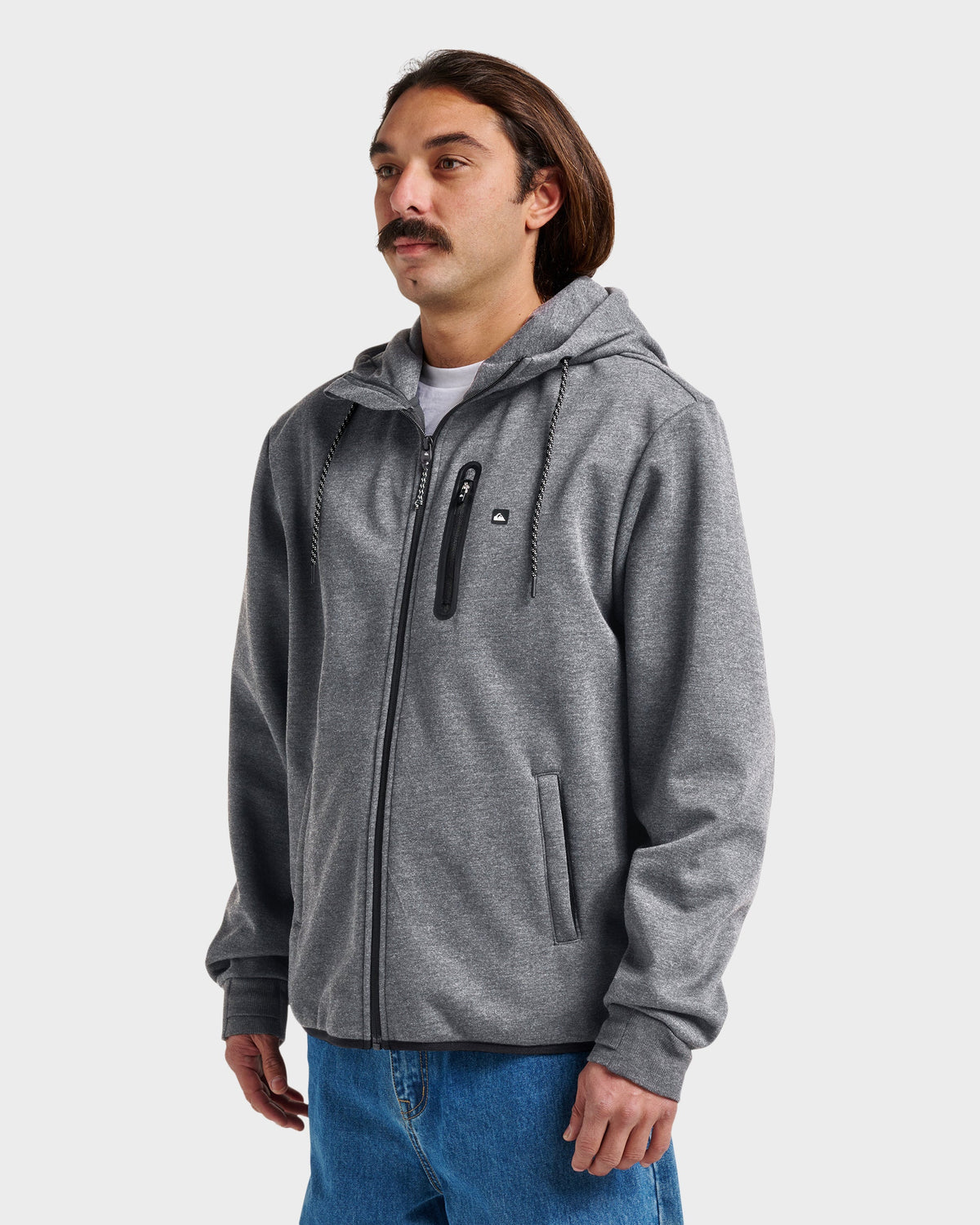 Waterman Departure Zip Sweatshirt - Phantom Heather | Quick SilverSpecial Offer