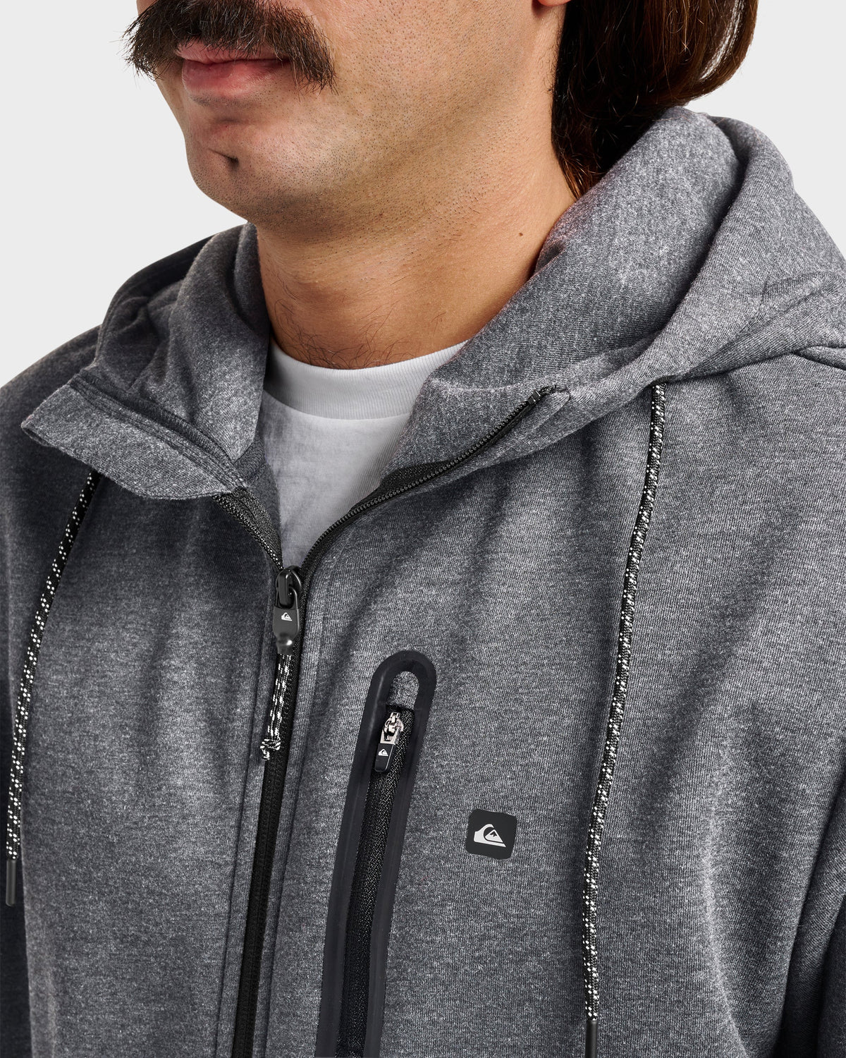 Waterman Departure Zip Sweatshirt - Phantom Heather | Quick SilverSpecial Offer