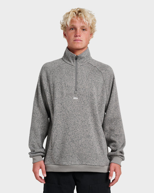 Keller Half Zip Mock Sweatshirt - Smoked Gray Heather | Quick SilverTrending