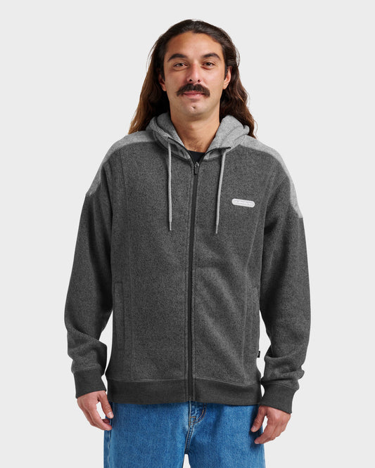 Keller Zip Hoodie - Black Heather | Quick SilverClassic