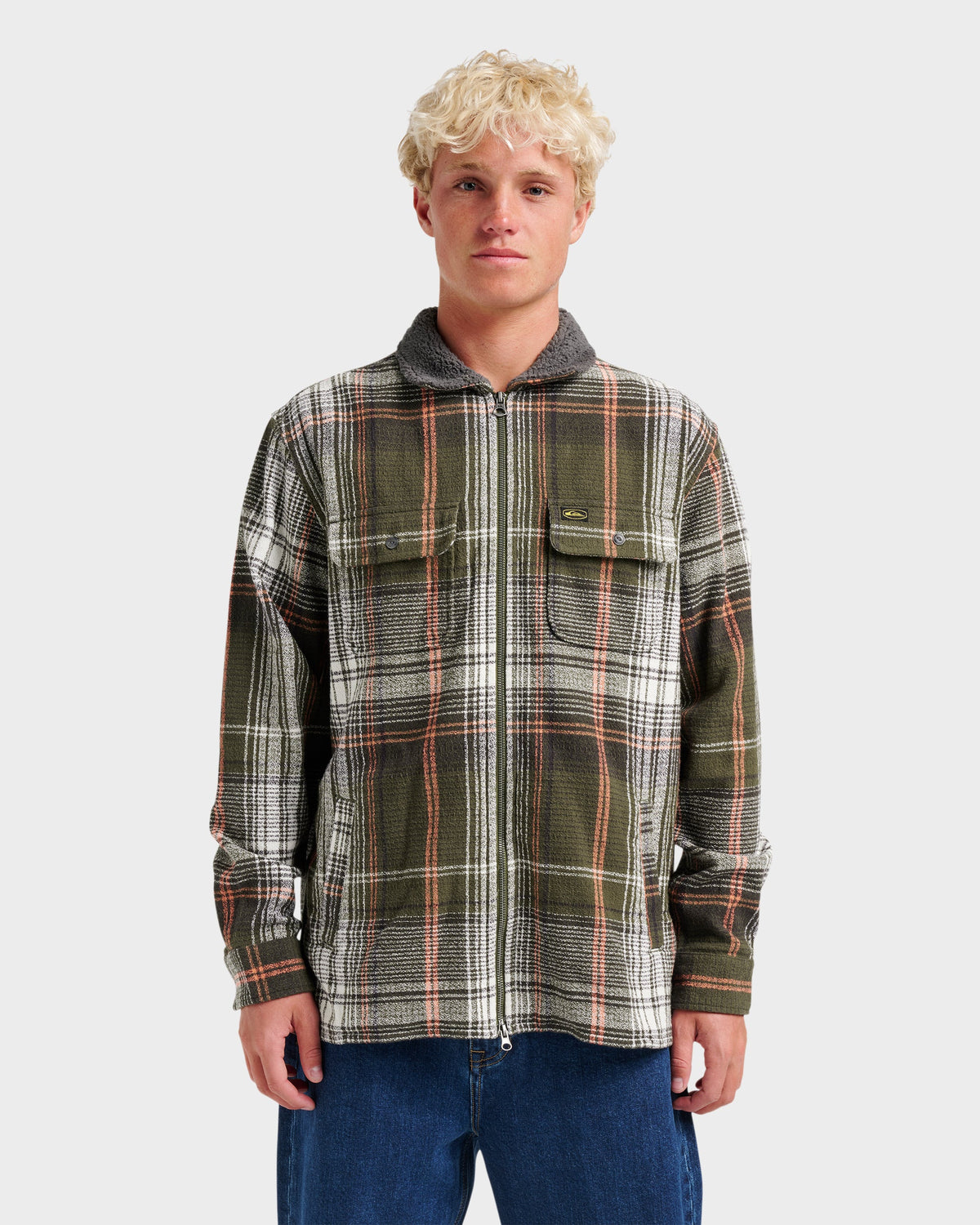 Campo Zip Flannel Shirt - Grape Leaf | Quick SilverTop Pick