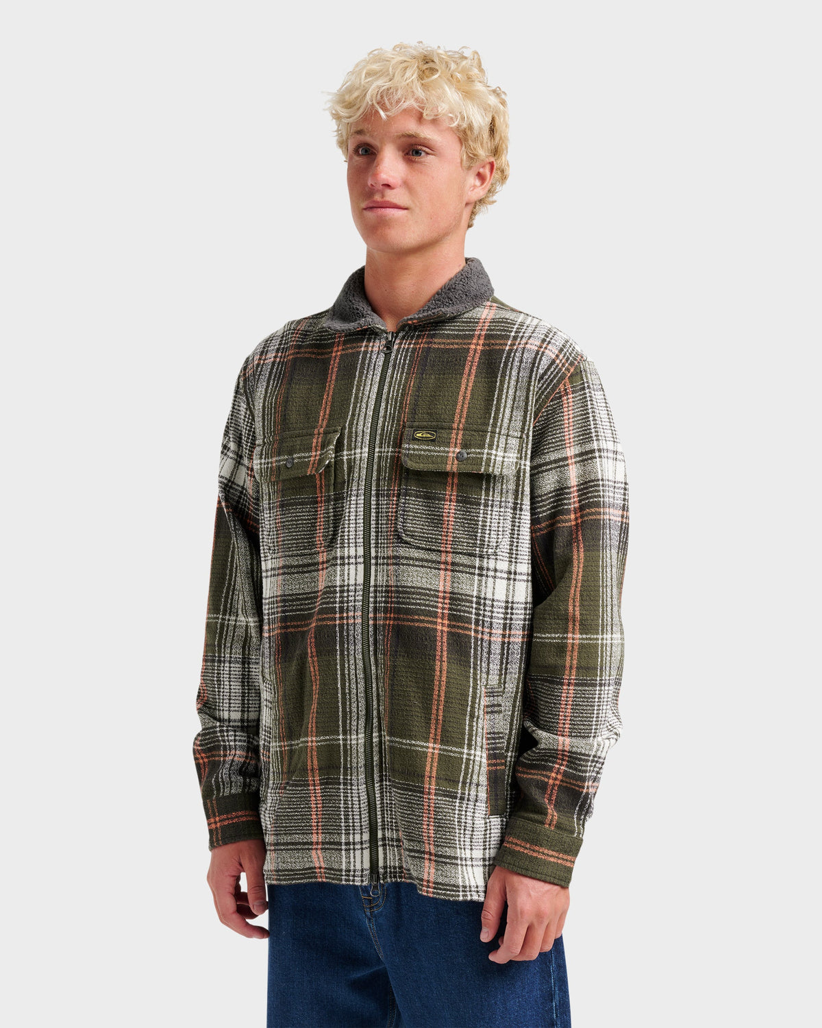 Campo Zip Flannel Shirt - Grape Leaf | Quick SilverTop Pick