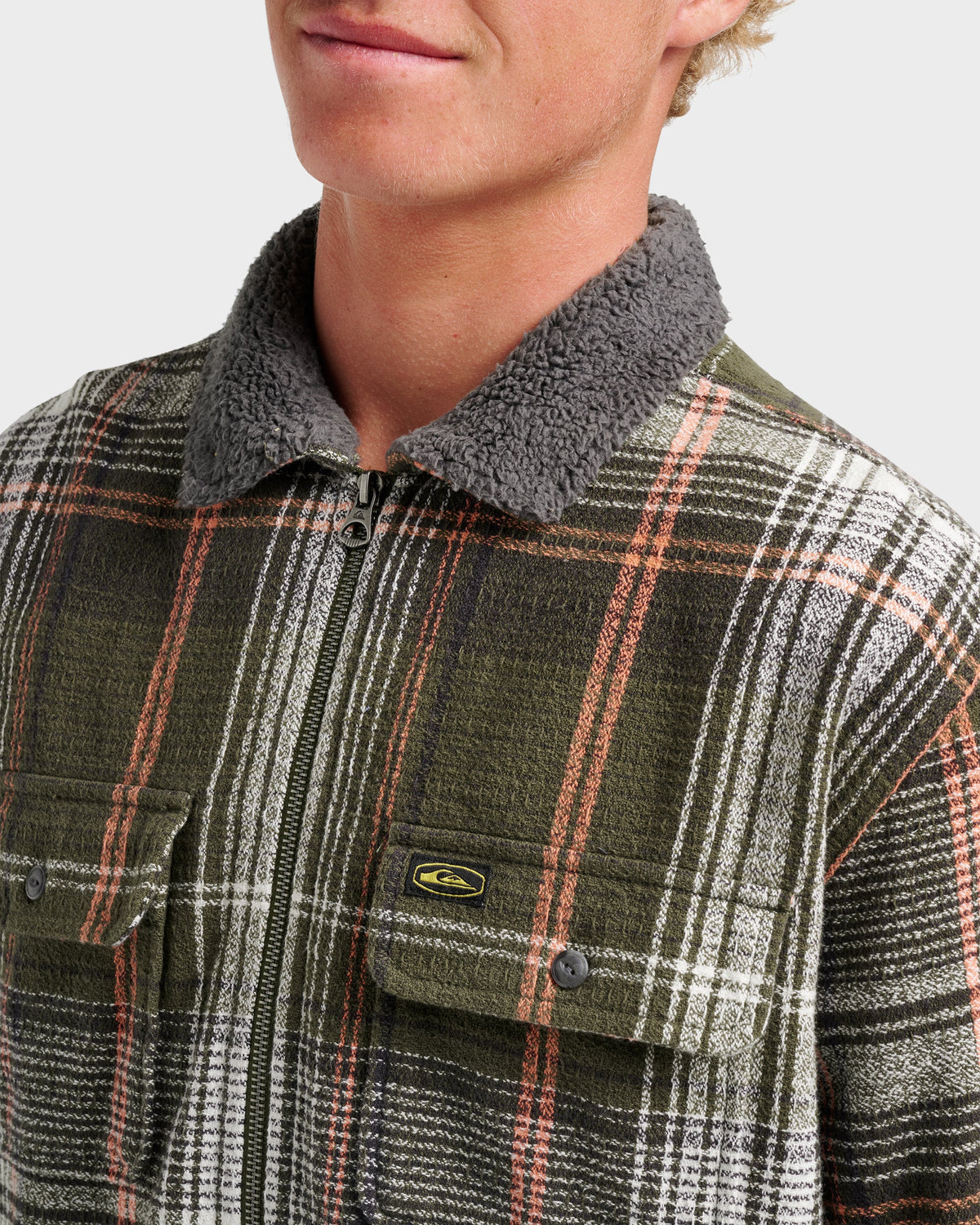 Campo Zip Flannel Shirt - Grape Leaf | Quick SilverTop Pick