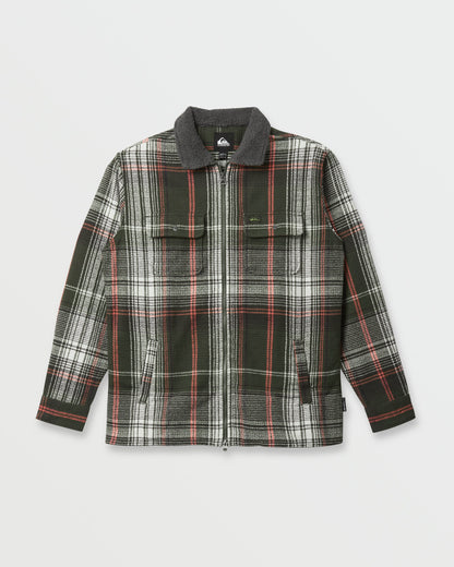 Campo Zip Flannel Shirt - Grape Leaf | Quick SilverTop Pick