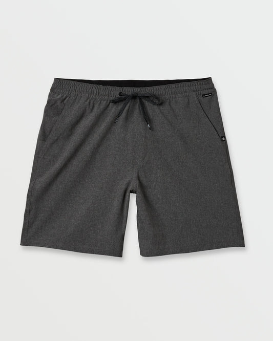Taxer Heather Amphibian 18" Hybrid Shorts - Black | Quick SilverExclusive