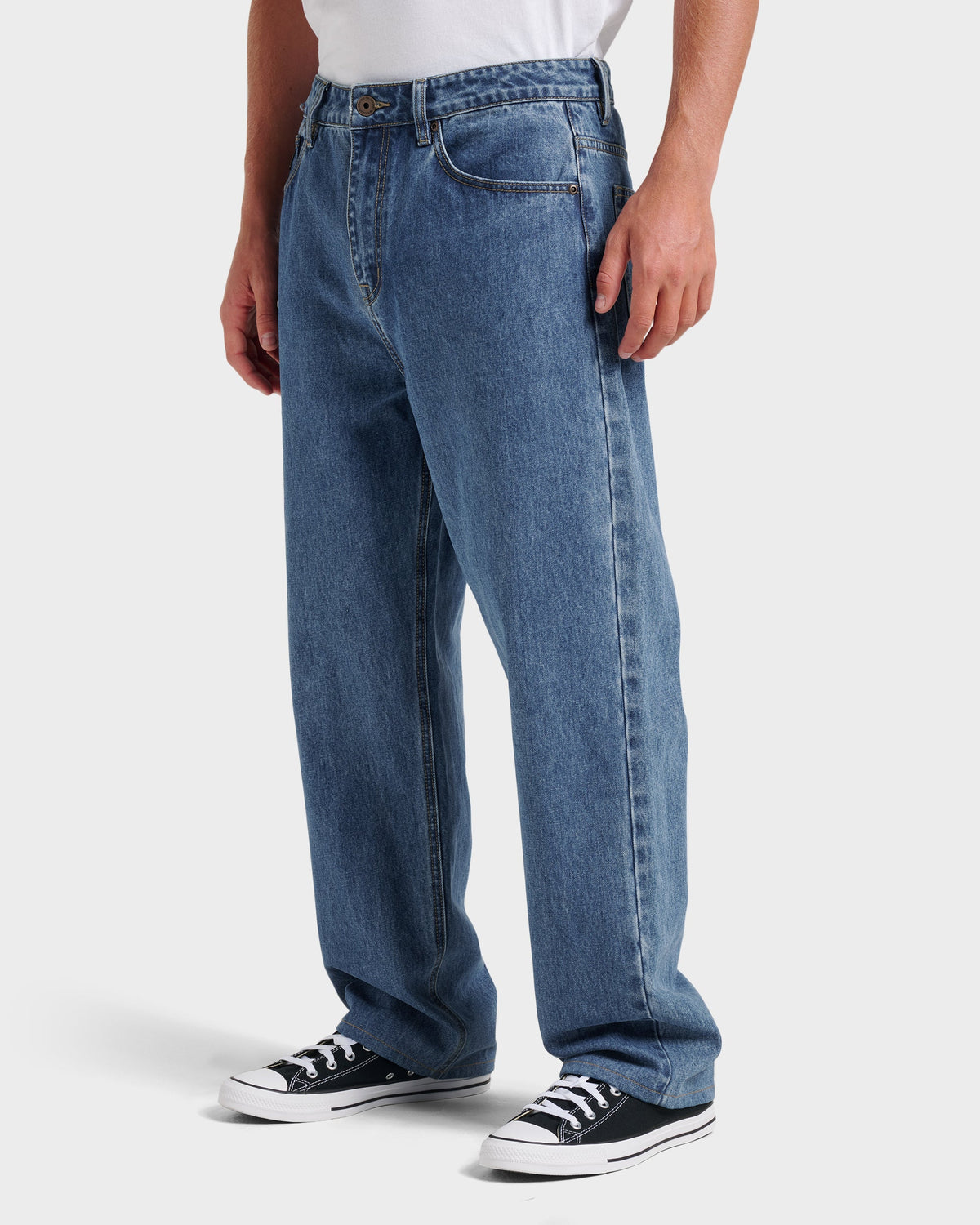 Baggy Denim Pants - Medium Indigo | Quick SilverDeals