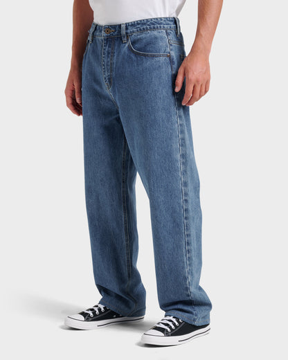 Baggy Denim Pants - Medium Indigo | Quick SilverDeals