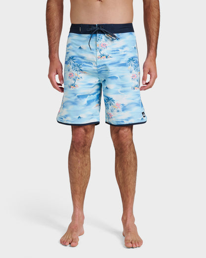 Surfsilk Tropical Surf 19" Boardshorts - Total Eclipse | Quick SilverClassic