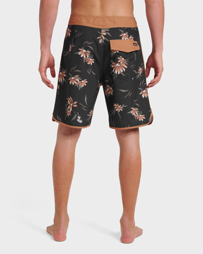 Surfsilk Costal Flora 19" Boardshorts - Black | Quick SilverFeatured