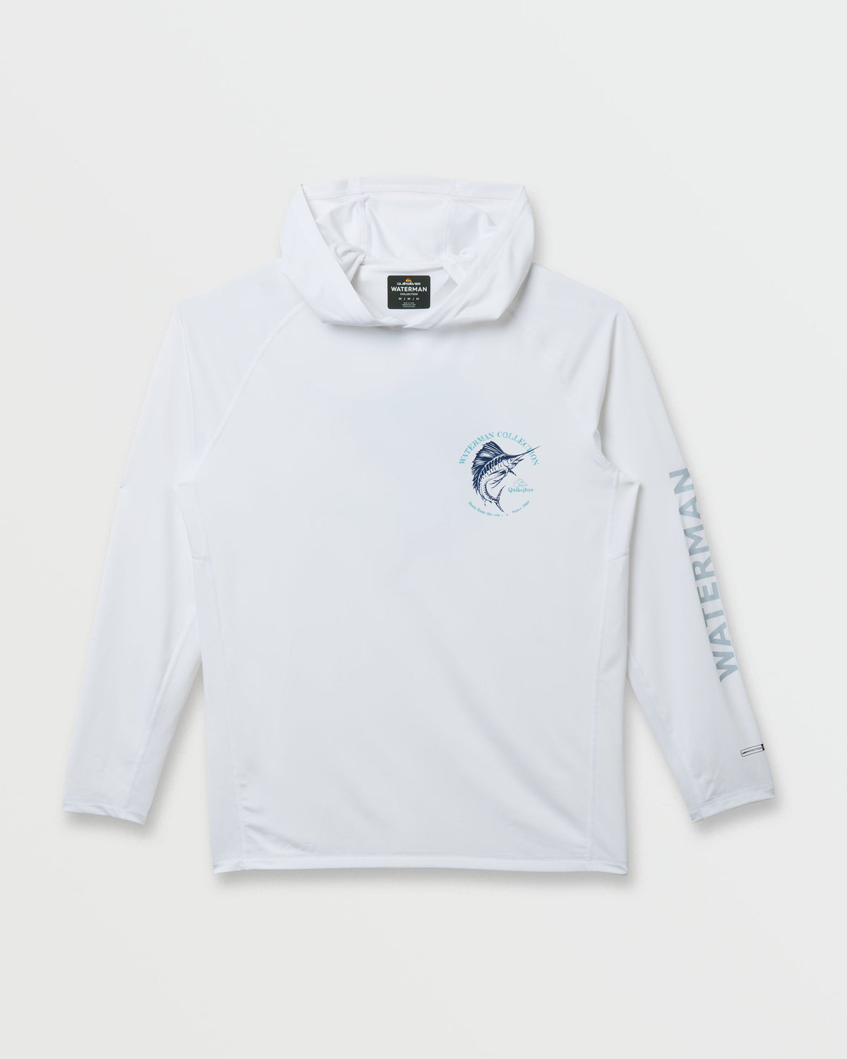 Waterman Marley Hooded Surf Tee - White | Quick SilverSignature