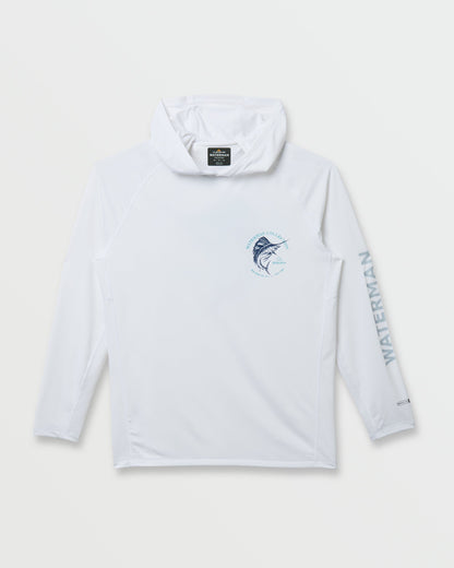 Waterman Marley Hooded Surf Tee - White | Quick SilverSignature