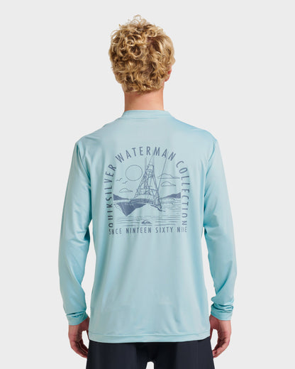 Waterman Coolbreeze Long Sleeve Surf Tee - Sterling Blue | Quick SilverTrusted