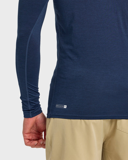 Everyday UPF 50 Long Sleeve Rashguard - Navy Heather | Quick SilverTop Pick