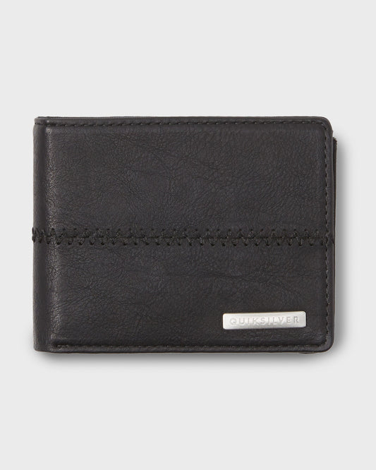 Stitchy 3 Wallet - Black Black | Quick SilverNew